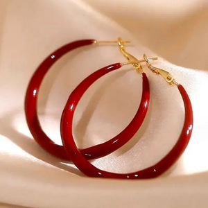 Boucles d'oreilles style Maillard pour femmes, style rétro, boucles d'oreilles pour usage quotidien, accessoires d'oreilles style vacances - Product Image 3