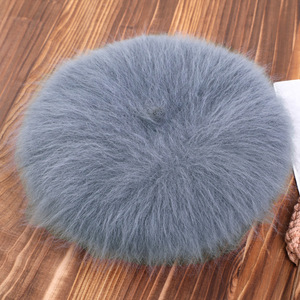 Femmes Dames Chaud Epais Fluffy Fuzzy Solide Blanc Hiver Vison Cheveux Tricoté Béret Doux Coloré Vintage <span class=keywords><strong>Peintre</strong></span> Chapeau - Product Image 4