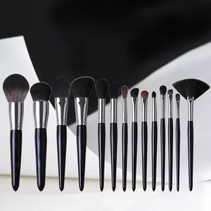 Makeup <b>Brush</b> Set 14 Piece Synthetic Hair Wooden Handle <b>Round</b> Foundation <b>Brushes</b> - Product Image 5