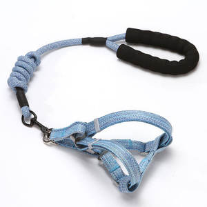 New Design Simple Reflective Adjustable Pet Foam Handle <b>Leash</b> <b>Dog</b> Chest Strap Set Harness Z0111-1 - Product Image 4