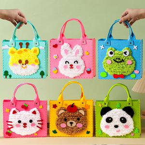 Peintures à la broderie en fil de laine de dessin animé, travaux manuels pour enfants, couture amusante, matériaux créatifs, jouets éducatifs DIY - Product Image 3