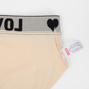 UOKIN Culotte à taille élastique plate avec logo cœur amour Culotte pour femme <span class=keywords><strong>sous</strong></span>-vêtements en coton imprimé Culotte mi-haute - Product Image 6