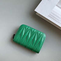 Porte-cartes pour femme en cuir véritable au design luxueux, exquis et compact, grand portefeuille avec plusieurs emplacements pour cartes