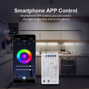 Controlador Remoto Inalámbrico WiFi Elanby para Luces LED RGB RGBW, DC12V, Carga Máxima de 192W, para Tiras LED y Luces de Piscina, con Control por Voz - Product Image 6