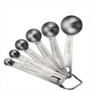 Juego de <span class=keywords><strong>Cucharas</strong></span> Medidoras de Acero Inoxidable con Logotipo Personalizado, Marcadas <span class=keywords><strong>en</strong></span> ML y <span class=keywords><strong>Gramos</strong></span> para Leche <span class=keywords><strong>en</strong></span> Polvo y Otros Ingredientes, con Gancho Portátil - Product Image 1