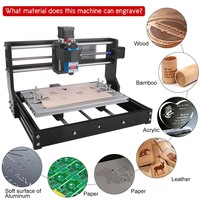 CNC 3018 Pro 3 axes, mini routeur CNC de bureau pour le fraisage du bois, du cuir et de l'acrylique, le perçage, la gravure au laser, avec commande GRBL