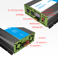 Pretiosus İnvertör 2000W Güç 12/24/48V DC'den AC110/120/220/230V'ye Saf Sinüs Dalgası Şebekeden Bağımsız Güç Dönüştürücü İnvertörler Dönüştürücüler
