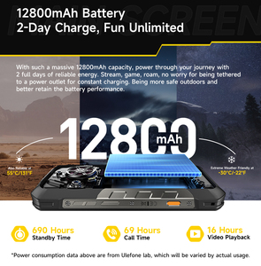 Ulefone Armor 30 โทรศัพท์มือถือที่ทนทาน มาตรฐานกันน้ำ IP68 กล้อง 64MP พร้อมระบบมองกลางคืน รองรับการชาร์จเร็ว 66W แบตเตอรี่ 12800mAh หน้าจอ 6.95 นิ้ว 120Hz แรม 12GB ความจุ 512GB ระบบปฏิบัติการ Android 15 - Product Image 3
