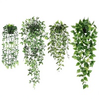 Plantes suspendues artificielles en pot, fausses vignes d'eucalyptus Mandala, verdure pour la décoration intérieure et extérieure, maison, bureau, étagère, mur
