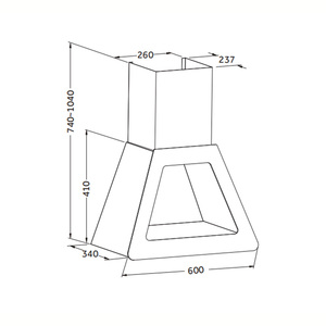 <span class=keywords><strong>Hotte</strong></span> aspirante murale personnalisée <span class=keywords><strong>ou</strong></span> standard 60 cm, petite <span class=keywords><strong>hotte</strong></span> de cuisine - Product Image 2