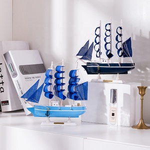 Décoration intérieure, cadeau Unique, ornement méditerranéen personnalisé, bateau à voile, bateau de <span class=keywords><strong>mer</strong></span>, bateau en bois, modèle de voilier avec lumière - Product Image 5