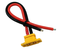 Cable de Extensión de Alimentación XT30 XT60 XT90 con Conector DC para Montaje en Panel a Cable Desnudo 12AWG 20A para Cargador de Batería