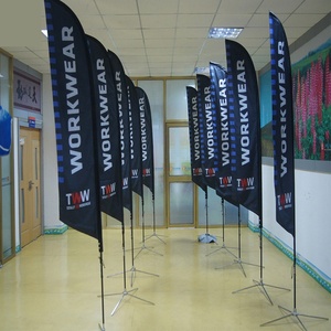 Drapeau de plage à base carrée avec logo personnalisé, impression par transfert thermique, idéal pour la promotion et les annonces d'ouverture - Product Image 3