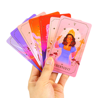 Usine d'impression personnalisée avant et arrière impression feuille d'or cartes de tarot et oracles avec guide
