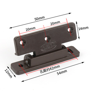 บานพับพลาสติก 50 มม. X 14 มม. แบบติดผิว ทนทาน สำหรับประตูตู้ - Product Image 1