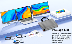 Extensor triple de pantalla de portátil OEM S3, 14 pulgadas, Full HD, 1080P, Panel IPS, monitor portátil dual Win Mac PS5 para extensor de portátil - Product Image 6