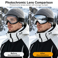 Lunettes de ski photochromiques personnalisées par le fabricant, protection UV, lunettes de ski, lunettes de sport de neige, verres polarisés, lunettes de snowboard