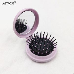 Al por mayor Peine de maquillaje y para el cabello 2 en 1 con espejo, de marca privada, mini redondo de bolsillo con cojín de aire para viaje - Product Image 4