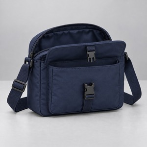 Mini <b>Crossbody</b> <b>Bag</b> Nylon Women with Front Flap Pocket Buckle Zip Top 21x15cm Custom Logo - Product Image 3