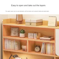 Bureau d'écriture moderne et simple pour chambre à coucher, bureau d'ordinateur, bibliothèque intégrée, ensemble de bureau d'étude à domicile pour étudiants, plateau pour usage de bureau