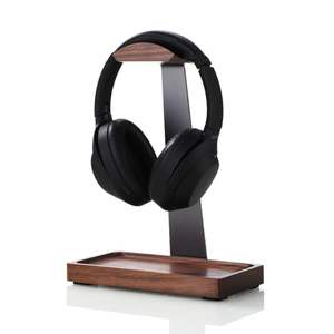 Support de casque en bois massif pour bureau, support de casque de jeu en bois avec base de rangement pour Sennheiser Airpod Max <span class=keywords><strong>Bose</strong></span> - Product Image 1