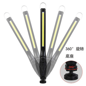 USB Rechargeable COB LED Waterproof Work <b>Light</b> Magnetic Hook Dimmable Portable Torch for <b>Workshop</b> Auto Repair 170 Beam Black - Product Image 5
