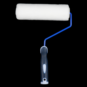 Pinceau rouleau <span class=keywords><strong>de</strong></span> peinture en <span class=keywords><strong>fibre</strong></span> <span class=keywords><strong>de</strong></span> polyester tissée à rayures personnalisable <span class=keywords><strong>de</strong></span> 9 pouces avec tissu haute densité <span class=keywords><strong>de</strong></span> 12mm et manche en caoutchouc - Product Image 6