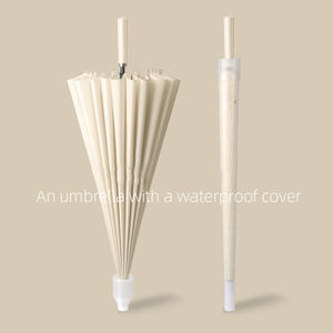 Morandi 24 côtes pongé parapluie de golf droit en tissu cadeau de pluie personnalisé coupe-vent - Product Image 2