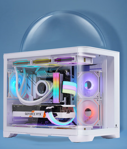 LY Factory Boîtier d'ordinateur de jeu en verre trempé incurvé Qualité fiable <span class=keywords><strong>Grand</strong></span> boîtier d'ordinateur de jeu en cube pour importateur - Product Image 2