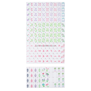 Juego de Mahjong Americano Personalizado al por Mayor con 160 Fichas, 4 Capas, Lujoso, Grabado, con Monos Rosados, Mesa de Mahjong Transparente - Product Image 4
