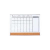 Tableau blanc intelligent magnétique en verre pour marqueurs, petit tableau blanc effaçable à sec, calendrier et tableau en liège