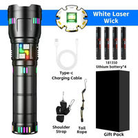 Lampe torche haute puissance ultra-lumineuse longue portée multifonctionnelle pour l'extérieur et la maison, durable, rechargeable, à LED