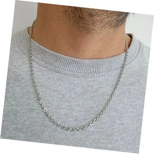 Collar de Cadena Delgada de Acero Inoxidable Barato, en Oro 18k, Plata, Oro Rosa y Negro, con Recubrimiento PVD - Product Image 1
