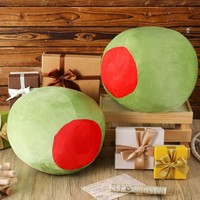 Coussin en peluche Olive mignon, cadeau Kawaii en forme de fruit, peluche à câliner, cadeau, coussin décoratif doux et original, rembourré en PP