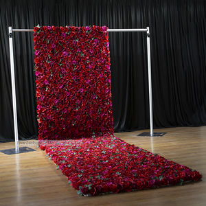 LFB1231 להפשיל מזויף אדום בורדו עלה פרחי קיר חתונת דקור - Product Image 1