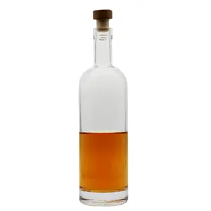 制造商直接提供的带螺旋盖伏特加/威士忌/龙舌兰酒/杜松子酒的高品质雕刻酒瓶