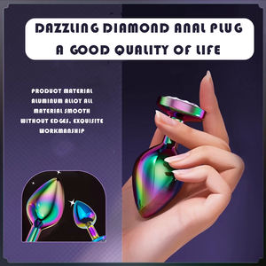 أمازون تبيع ألعاب جنسية للنساء والرجال مع سدادات شرجية معدنية ملونة وسدادات شرجية معدنية من حجر الراين على شكل قلب - Product Image 5