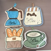 Neue Kaffee-Serie Handtuch zum Aufhängen Niedliches Dickes Saugfähiges Handtuch zum Aufhängen Cartoon-Taschentuch