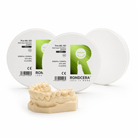 Disque en zircone Rondcera Pro-ML 5D haute translucidité 98 mm, système ouvert, compatible CAD/CAM pour les flux de travail esthétiques en laboratoire dentaire