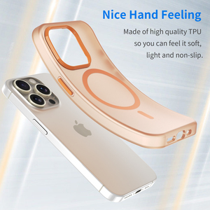 Étui magnétique givré pour iPhone 16 Pro Max 16 Plus 15 Pro Max 14 13 12 11 <span class=keywords><strong>SE</strong></span> 4 3, étui transparent mat souple en TPU antichoc - Product Image 2