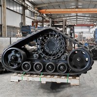 Système de chenilles de conversion triangulaires pour tracteur Juexin Premium Rubber Harvester Undercarriage Chassis Assembly