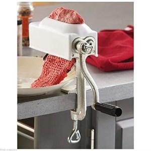 Máquina Ablandadora <span class=keywords><strong>de</strong></span> Carne para BBQ, Herramienta Manual <span class=keywords><strong>de</strong></span> Metal para Ablandar Carne <span class=keywords><strong>de</strong></span> Res con Manivela y Abrazadera <span class=keywords><strong>de</strong></span> Mesa para el Hogar - Product Image 2