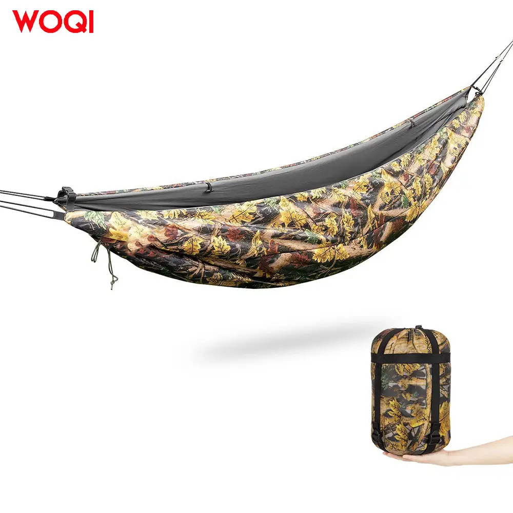 Woqi Is Veilig Handig Stevig En Betrouwbaar, Geschikt Voor Buitenpicknicks Reizen Camping Nylon Warme Camouflage Hangmatten