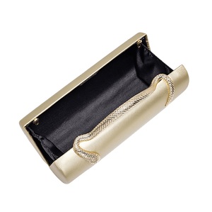 Women Elegant Snake Handle Evening Clutch Pu Material Chain Strap Formal Handbag For Night Out Casual Use - Product Image 4