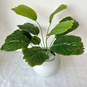 Flores Artificiales Queyiyi, Bonsái, Plantas Verdes de 30cm-100cm, Libélula Roja y Verde, Decoración de Interiores para el Hogar, Estilo Nórdico - Product Image 2