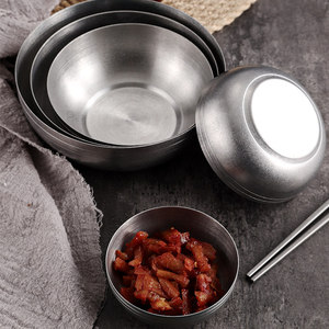 Ensemble de bols en acier inoxydable 304, 8,5 cm, 10 cm, 12 cm, 13,5 cm, 15 cm, style vintage vieilli, pour la maison et les restaurants - Product Image 3