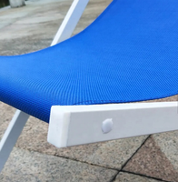 Chaise longue de plage pliable à cadre métallique, réglable, pour extérieur