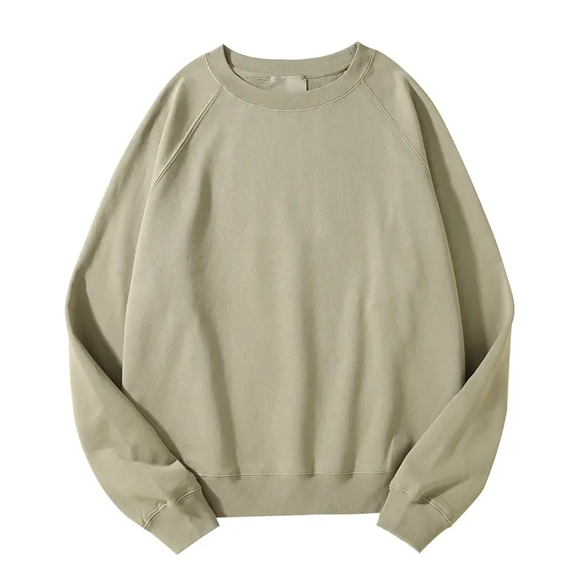 High Quality Blank French Terry Plain Sweatshirts Wholesale Heavyweight 100% Cotton Custom Logo Oversized Crewneck Sweatshirt