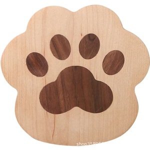 Autonomy Cat Paw Coaster Black <b>Walnut</b> Wood Heat Insulating Cup Holder For Tea <b>Coffee</b> <b>Table</b> Use Durable Design - Product Image 5