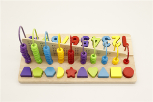 Jouet éducatif intelligent <span class=keywords><strong>Boulier</strong></span> <span class=keywords><strong>en</strong></span> <span class=keywords><strong>bois</strong></span> perles Montessori <span class=keywords><strong>pour</strong></span> bébé <span class=keywords><strong>pour</strong></span> enfants unisexes âgés de 2 à 4 ans 5 à 7 ans Math comptage amusant! - Product Image 3